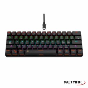 TECLADO MECANICO NETMAK NM-DOMINATE (NEGRO/BLANCO)
