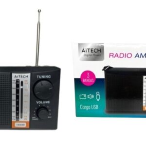 RADIO FM/AM BAT REC C/CARGA USB Y LECTOR DE SD