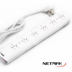 ZAPATILLA ELECT. NETMAK 1.5 MT, 6 TOMAS C/TECLA