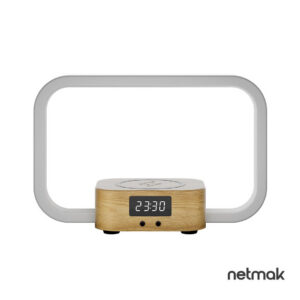 VELADOR RELOJ NETMAK C/CARGA LUMINA