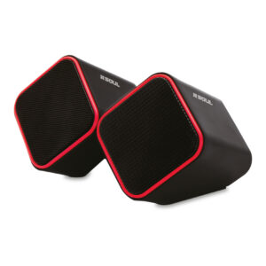 PARLANTE PC OFFICE NEGRO/ROJO