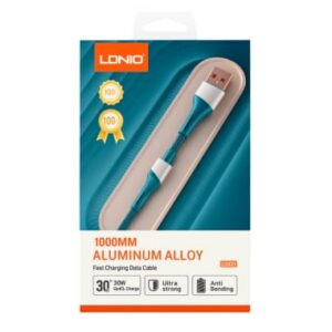 CABLE LDNIO LS631 FAST CHARGER 30W USB USB-C AZUL