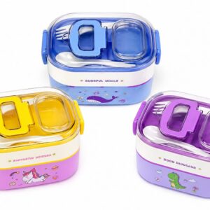 LUNCHERA PLASTICO DOBLE PISO